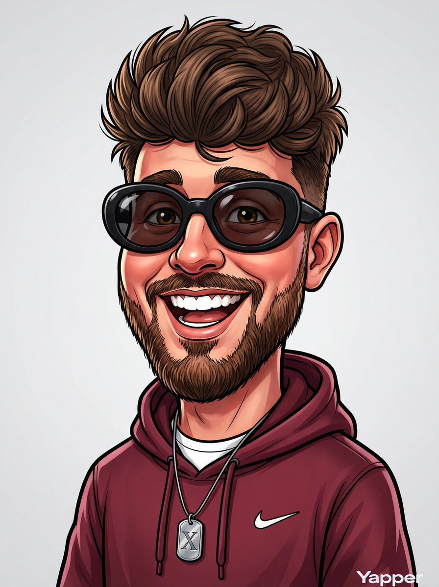 Bearded Man Caricature Portrait