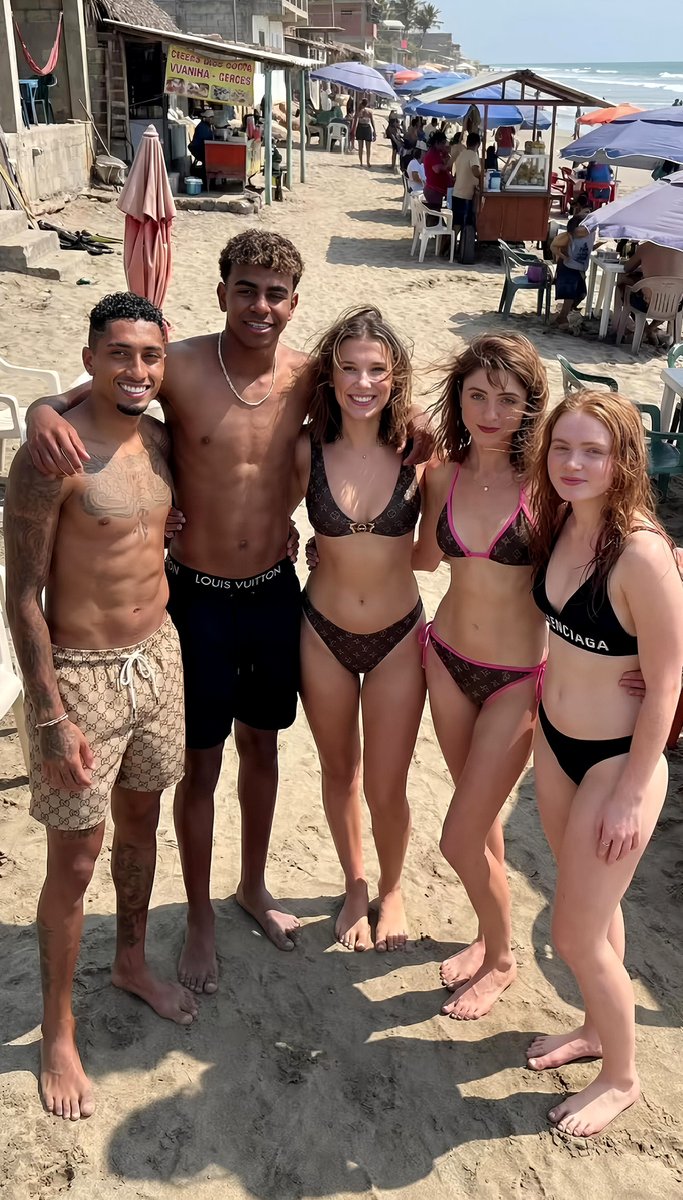 Tropical Beach Fashion Group Photo