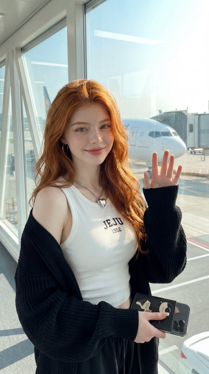 Golden Hour Airport Fashion Portrait