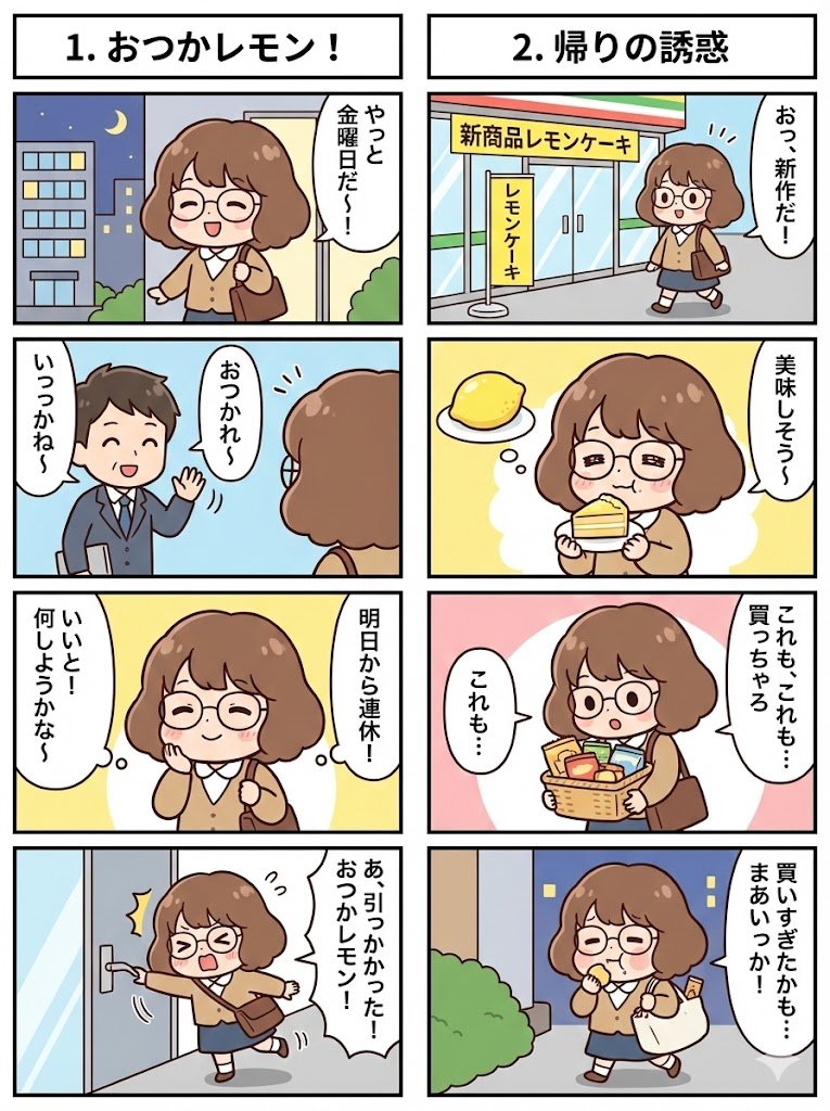 Eight Four-Panel Comics Story