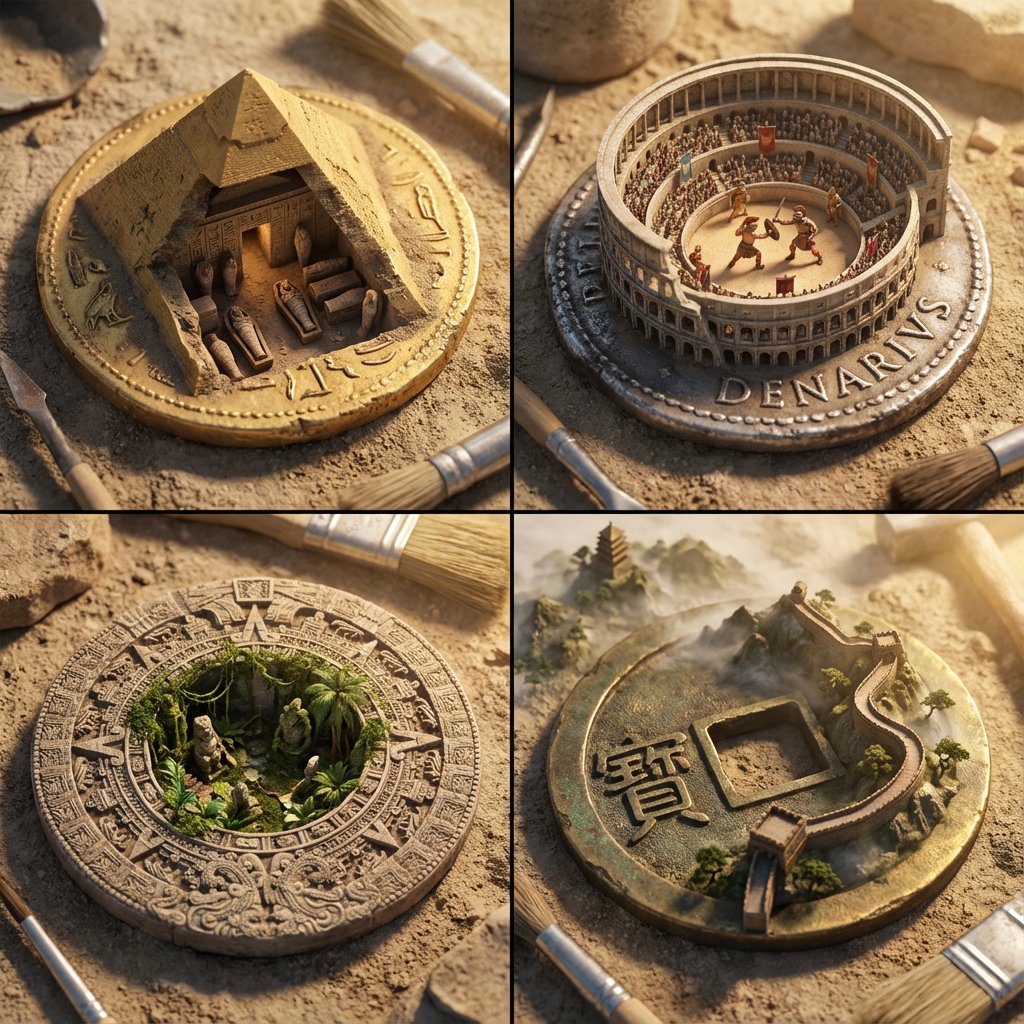 Ancient Coin Architectural Dioramas