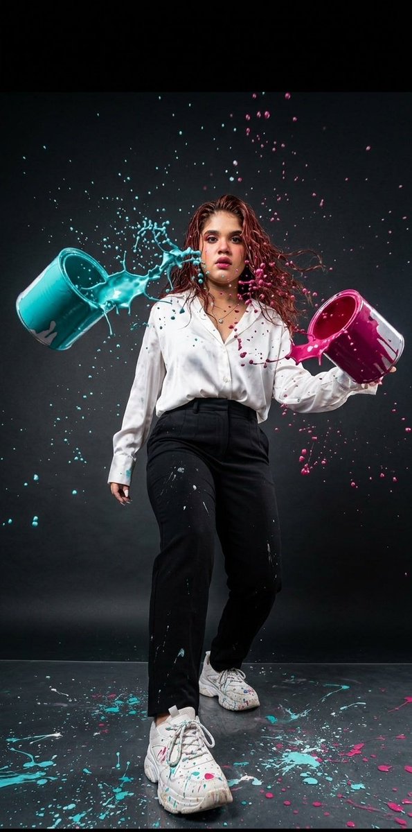 Paint Splash Fashion Action Shot