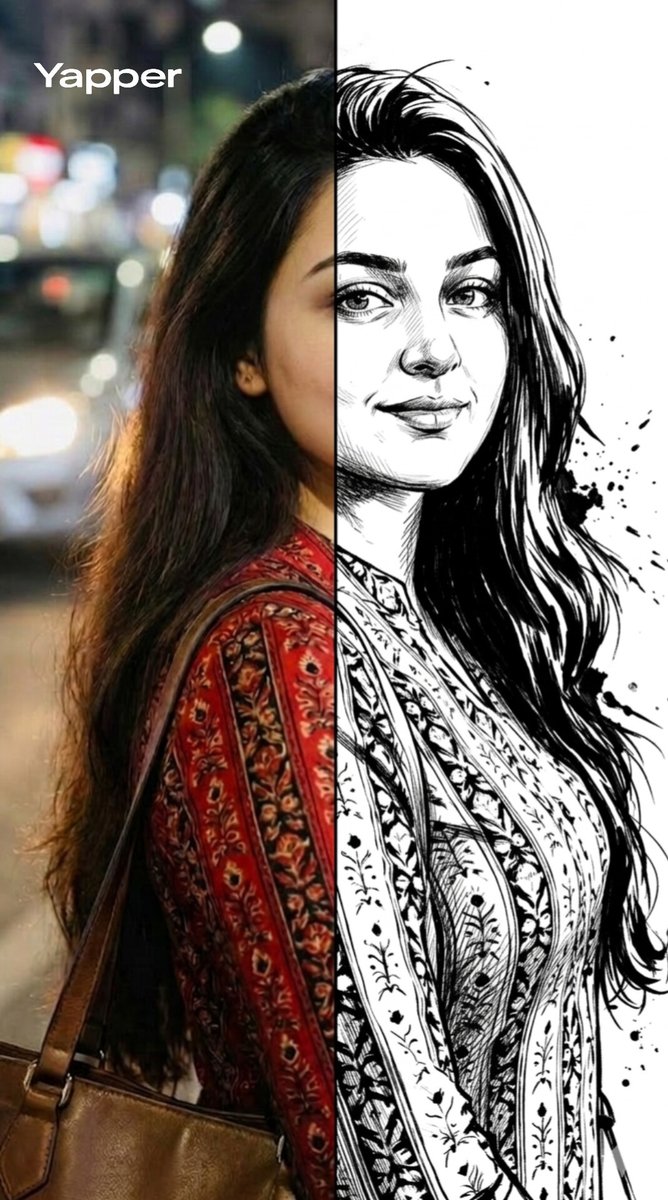 Dual Portrait: Real to Ink