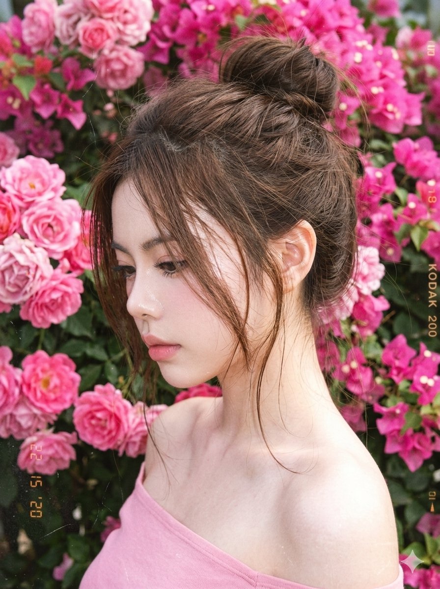 Y2K Dreamy Floral Portrait