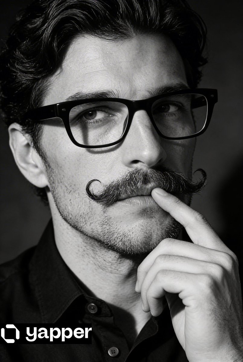 Thoughtful Man Black White Portrait