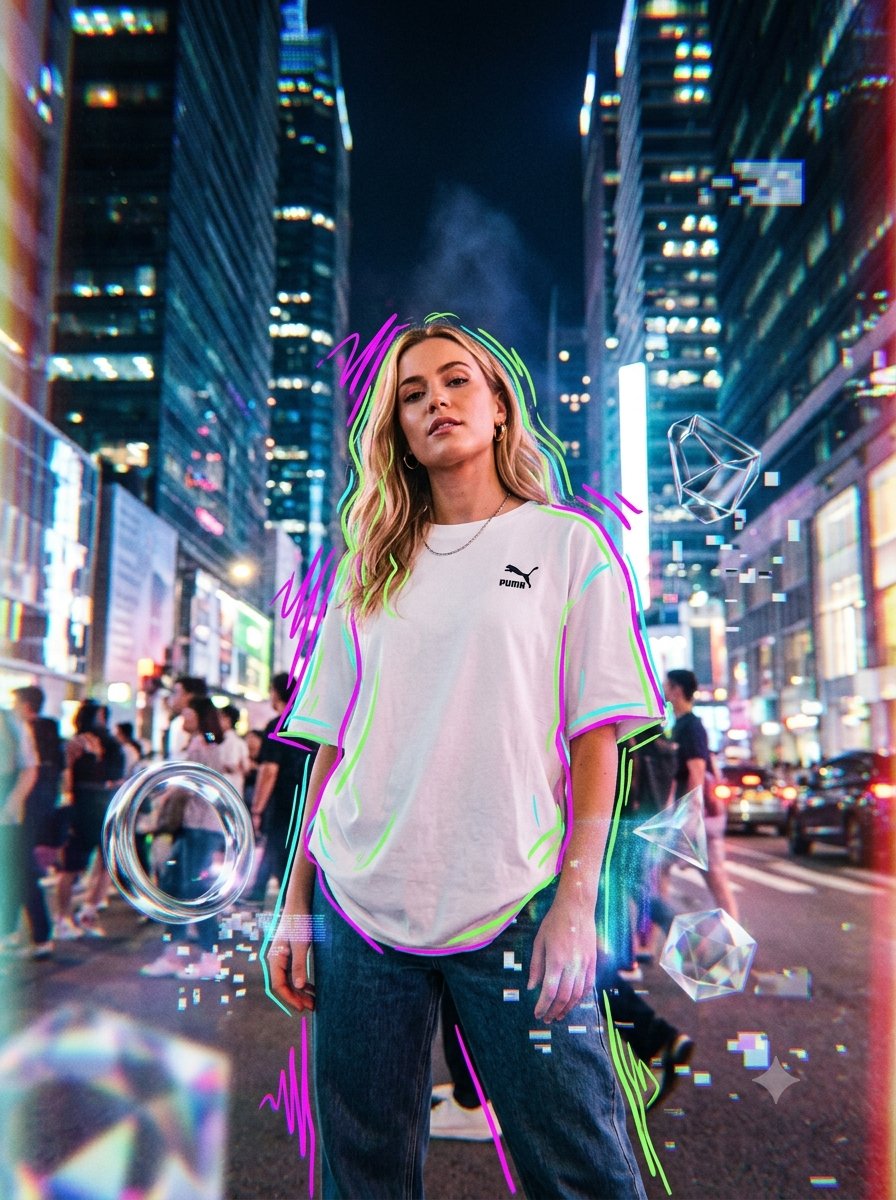 Cyberpunk Fashion Portrait Neon Street