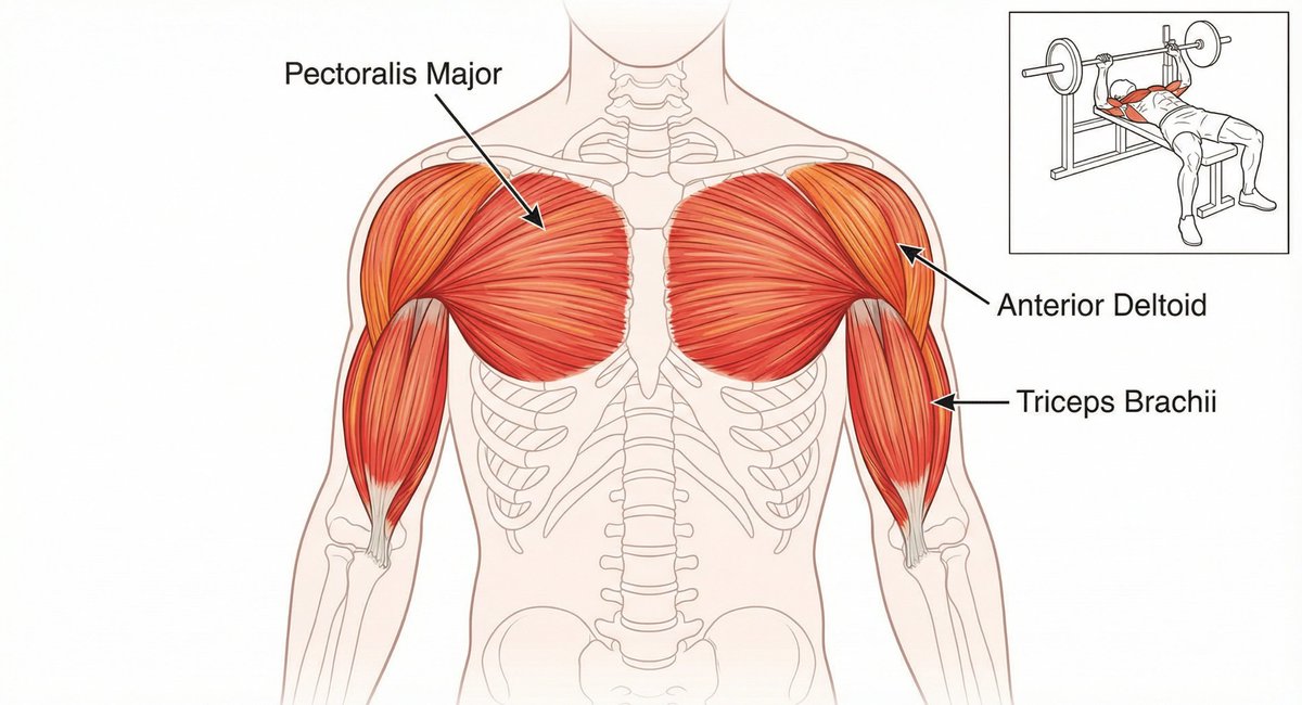 Bench Press Muscle Activation Diagram