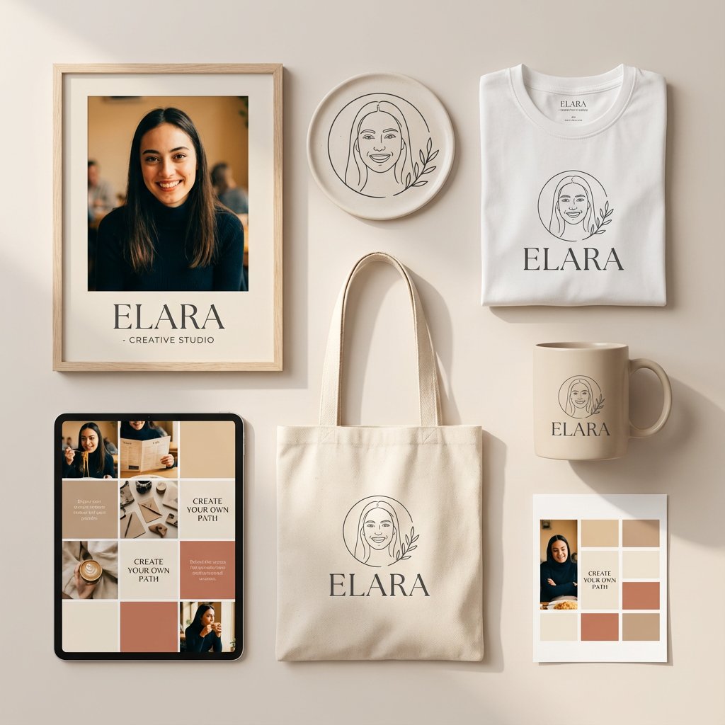 Minimalist Female Personal Branding Mockup