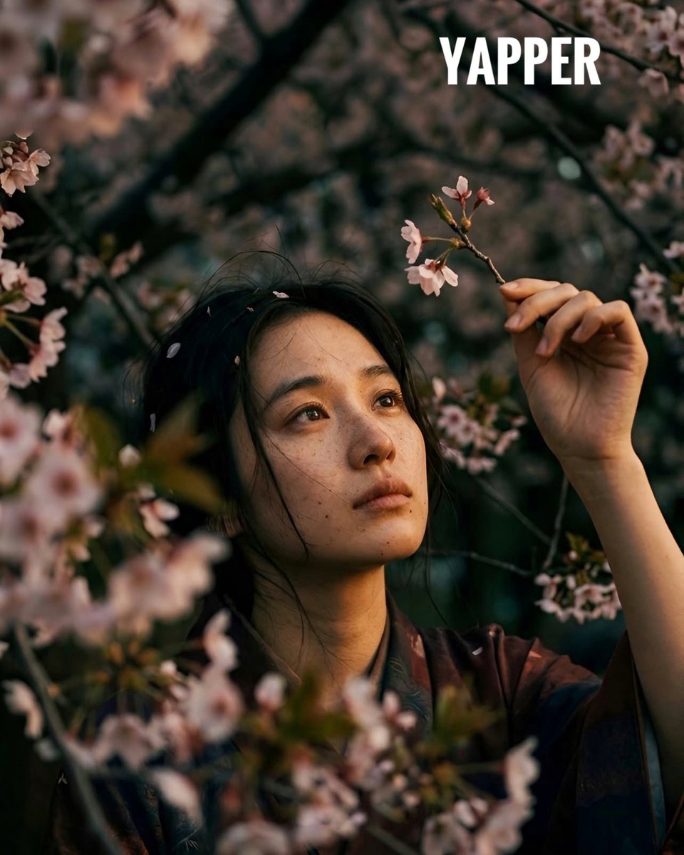 Vintage Kimono Cherry Blossom Girl