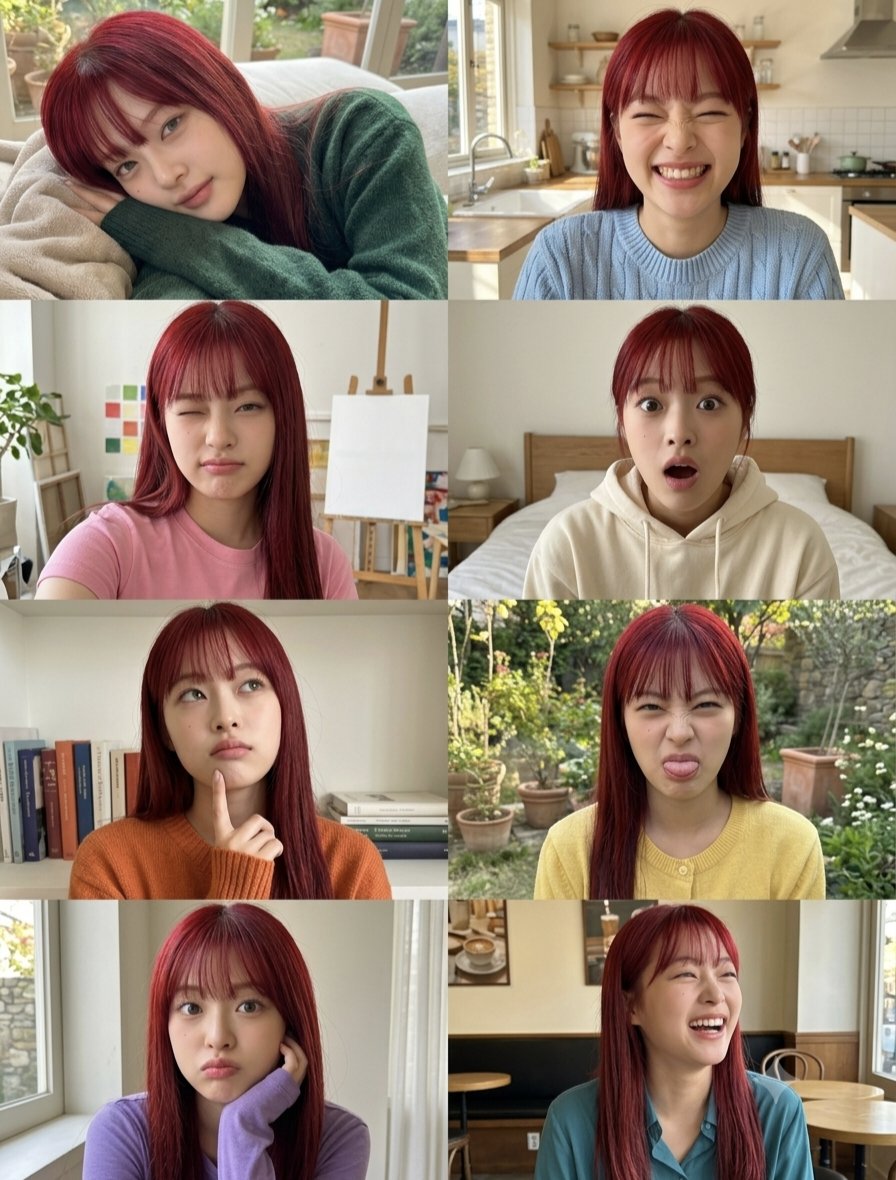 Vibrant Girl Portrait Collage