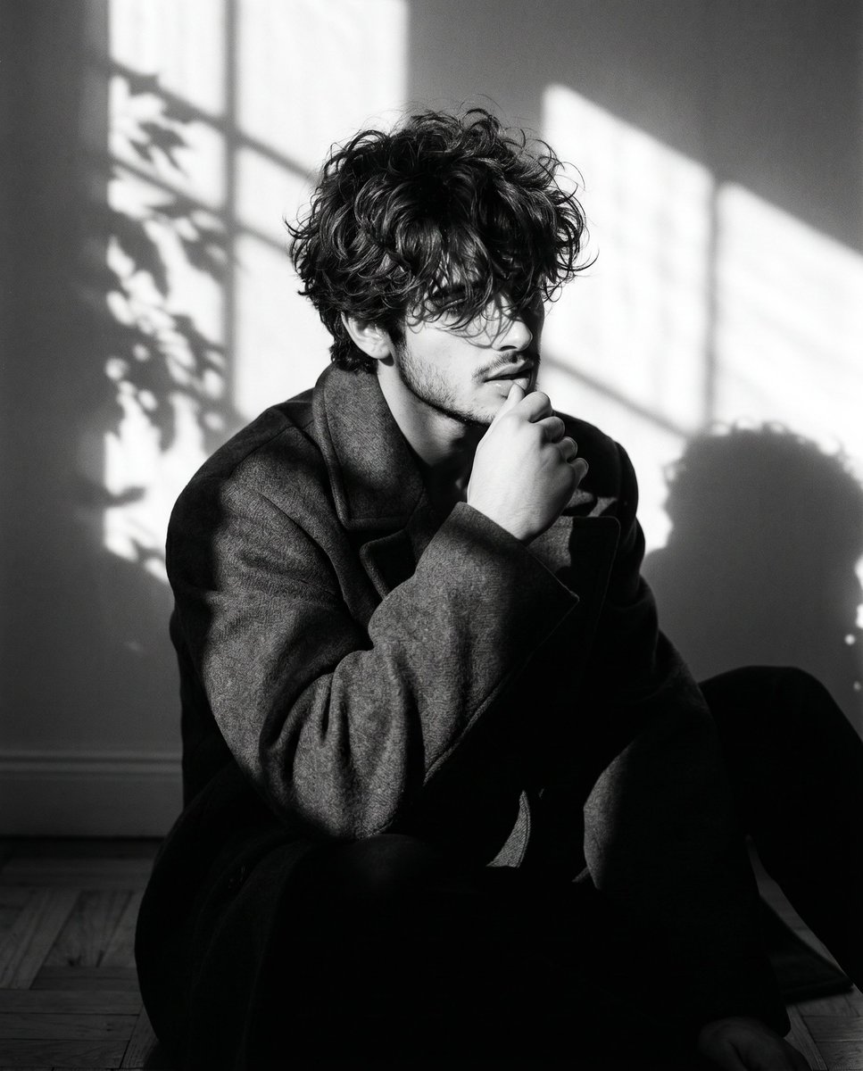 Moody Black And White Aesthetic Portrait