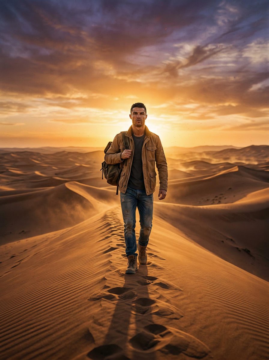 Sahara Lone Traveler