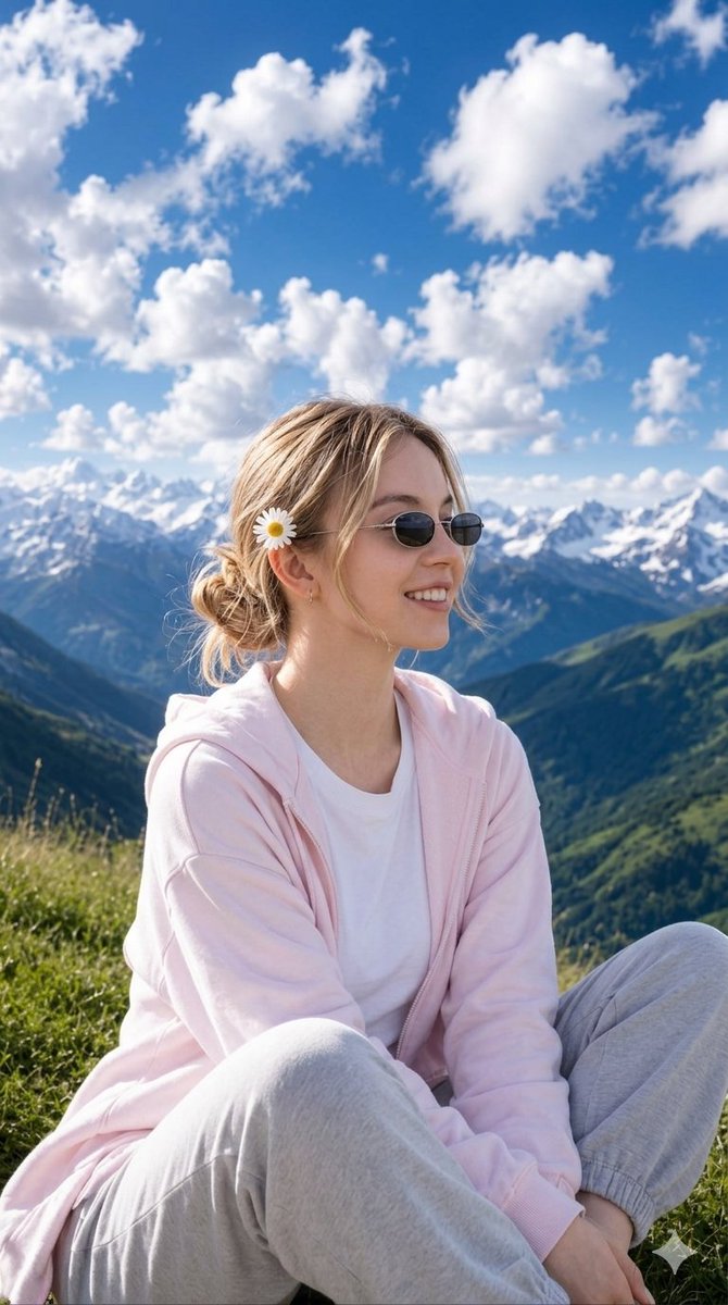 Sydney Sweeney Mountain Portrait