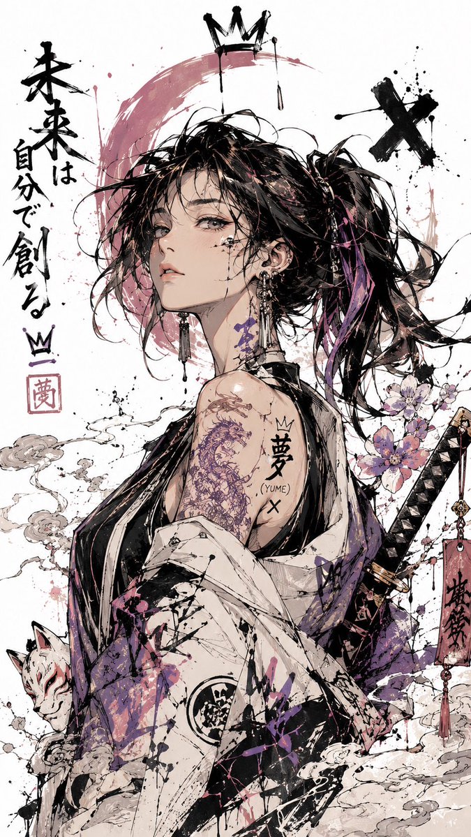 Anime Street Kimono Portrait