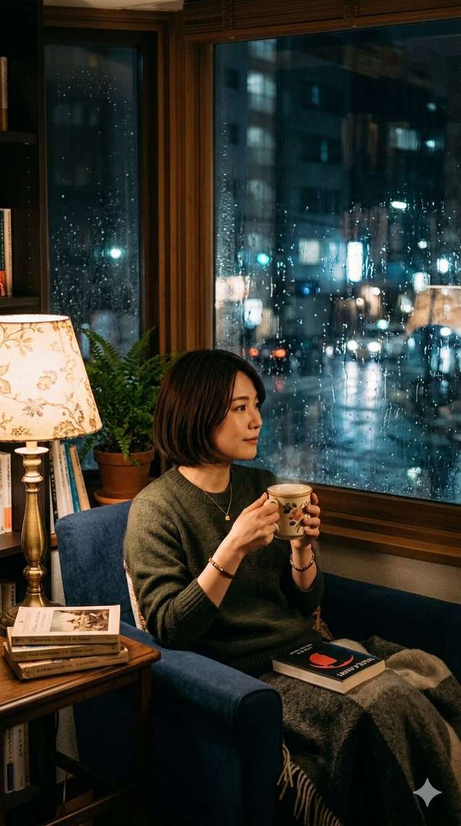 Cozy Rainy Night by the Window
