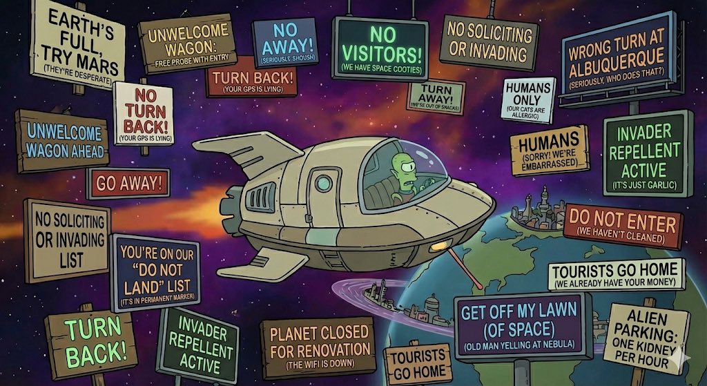 Futurama Spaceship Go Away