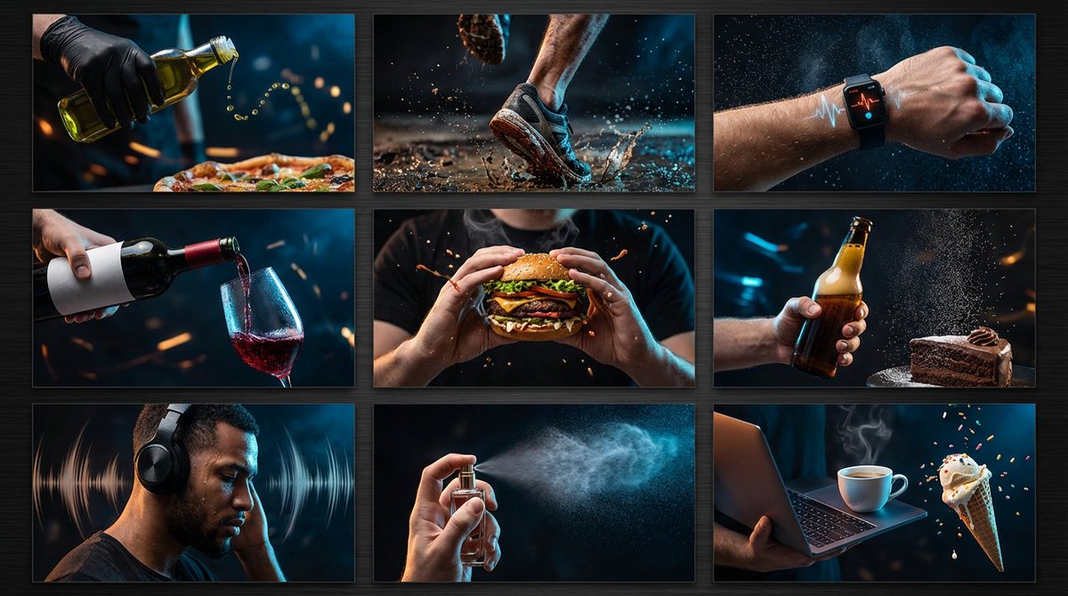 Dark Cinematic Product Grid