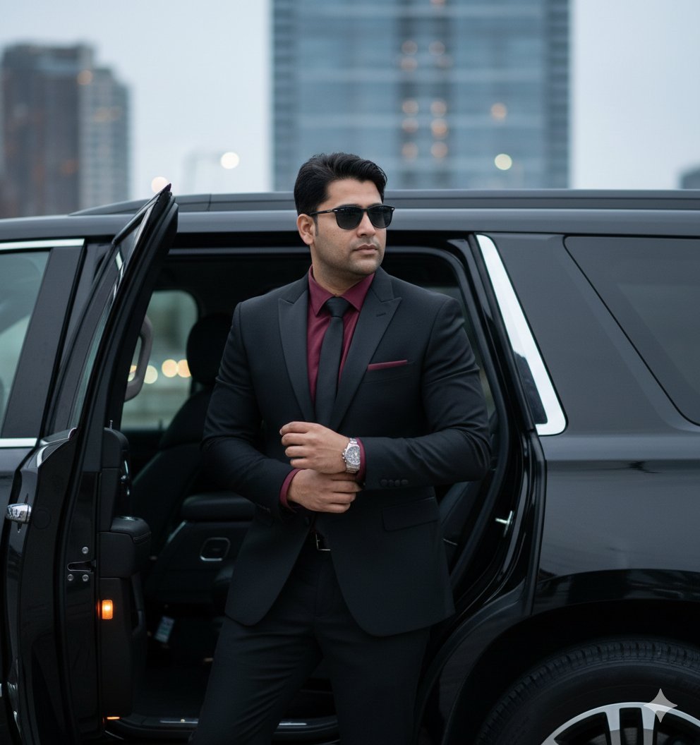 Stylish Indian Gentleman Luxury Arrival