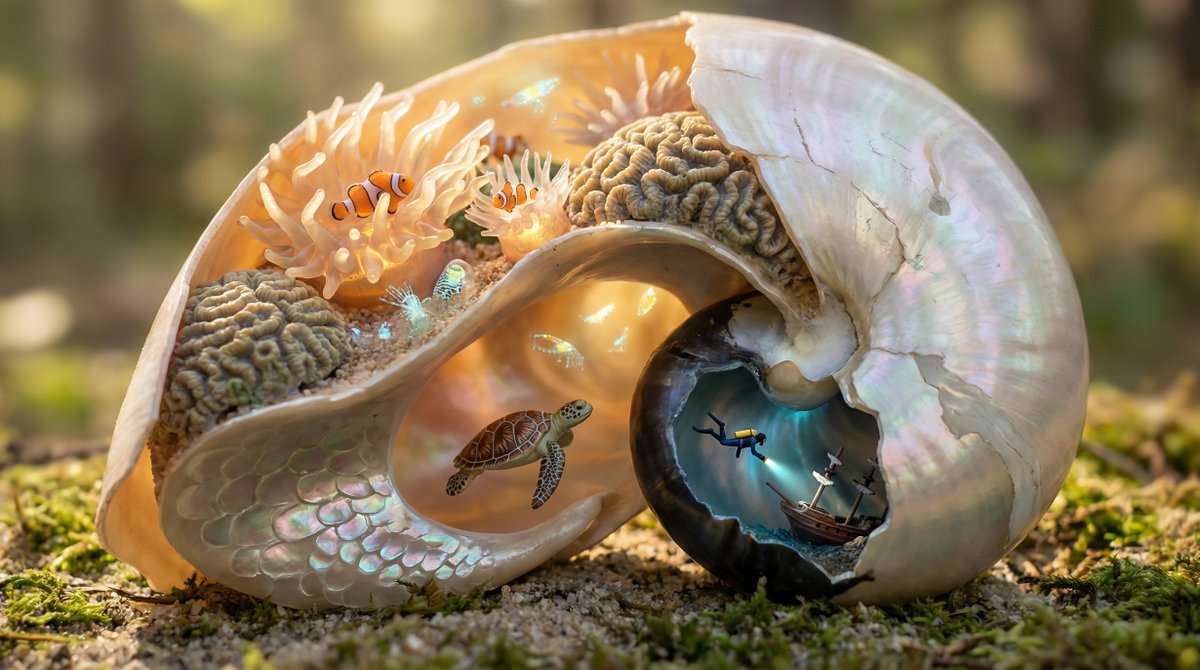 Tiny Wonderland Inside Cracked Shell