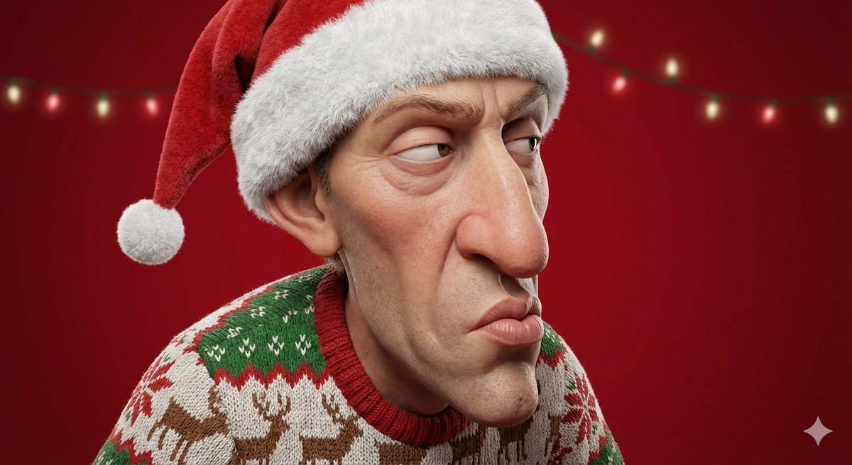 Festive Stylized 3D Character Portrait