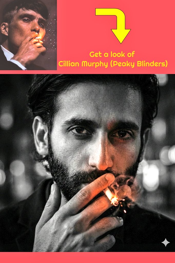 Dramatic Film Noir Cigarette Portrait
