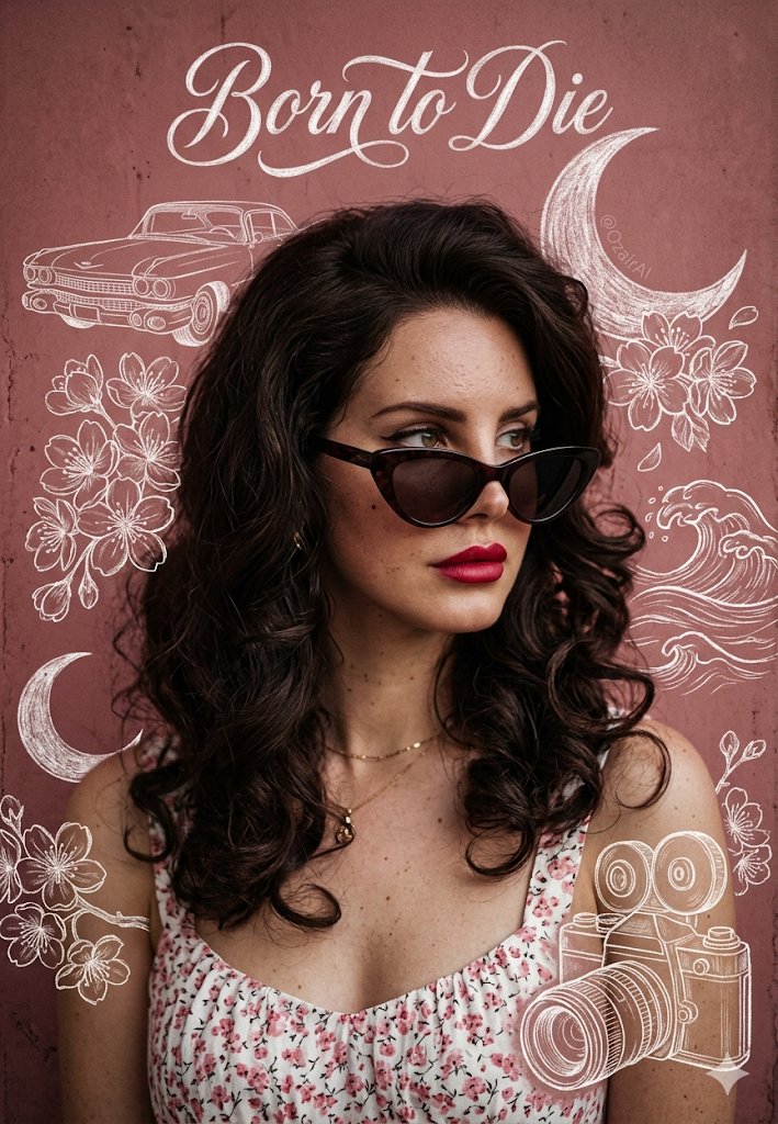 Dreamy Vintage Girl Portrait