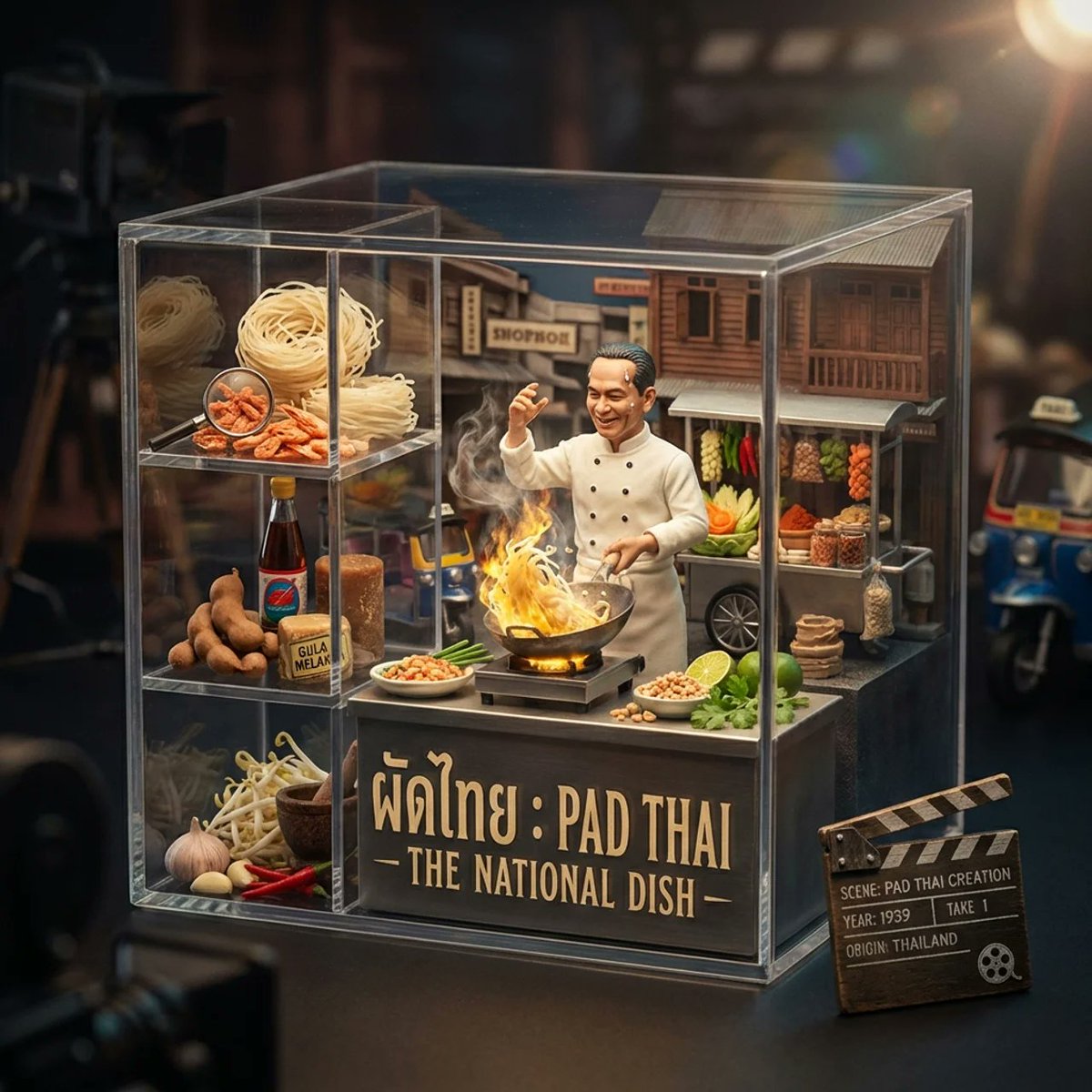 Cinematic Gourmet Acrylic Cube Diorama