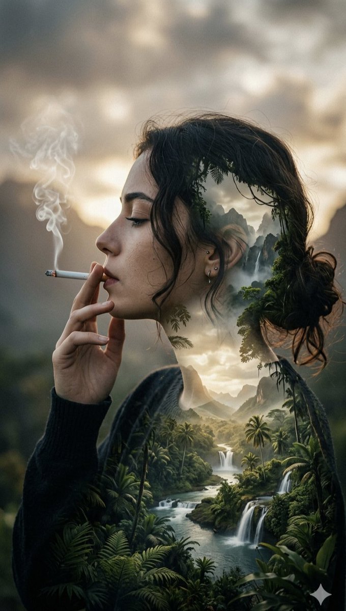 Cinematic Double Exposure Portrait