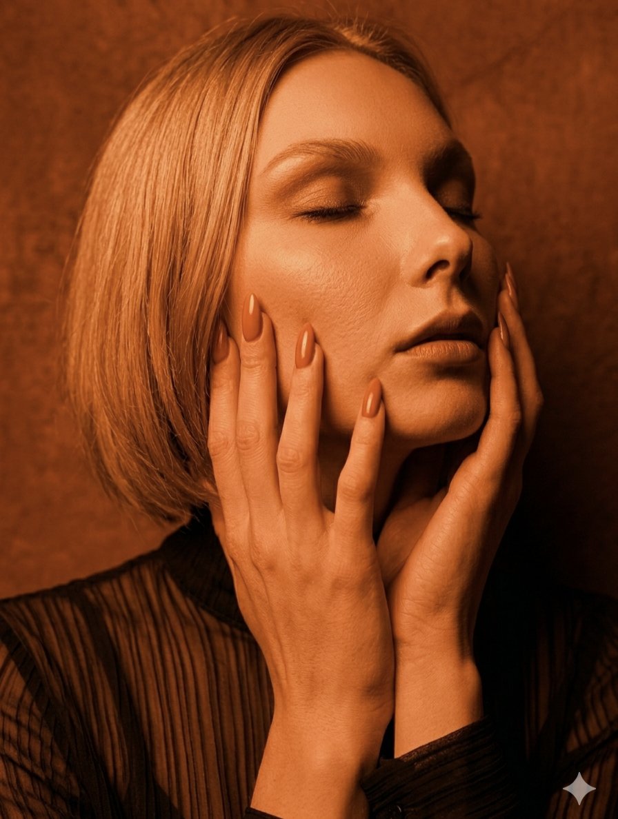 Monochromatic Orange Studio Portrait