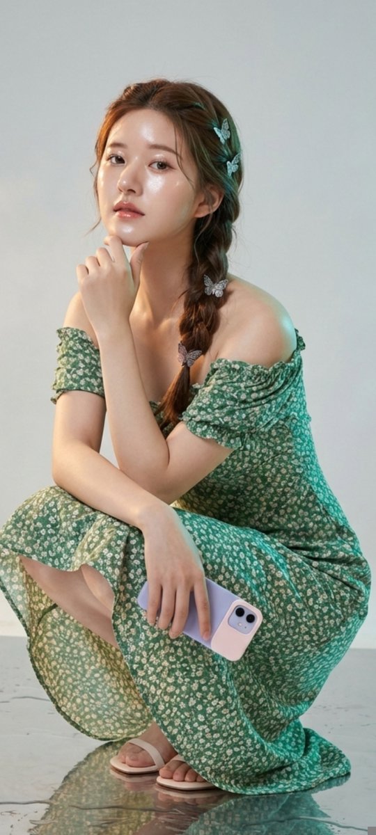 Zhao Lusi Fresh Floral Dress Look