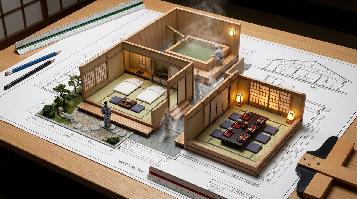Ryokan Blueprint Becomes Tiny Living World