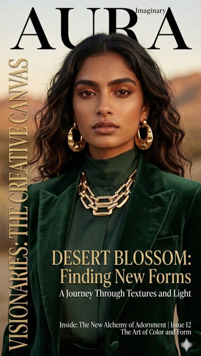 Desert Blossom: Artistic Magazine Cover
