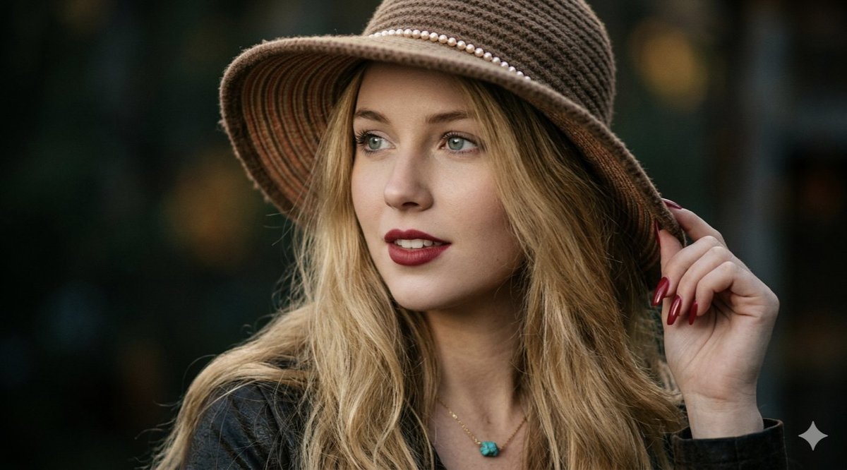 Cinematic Bohemian Portrait at Twilight Forest