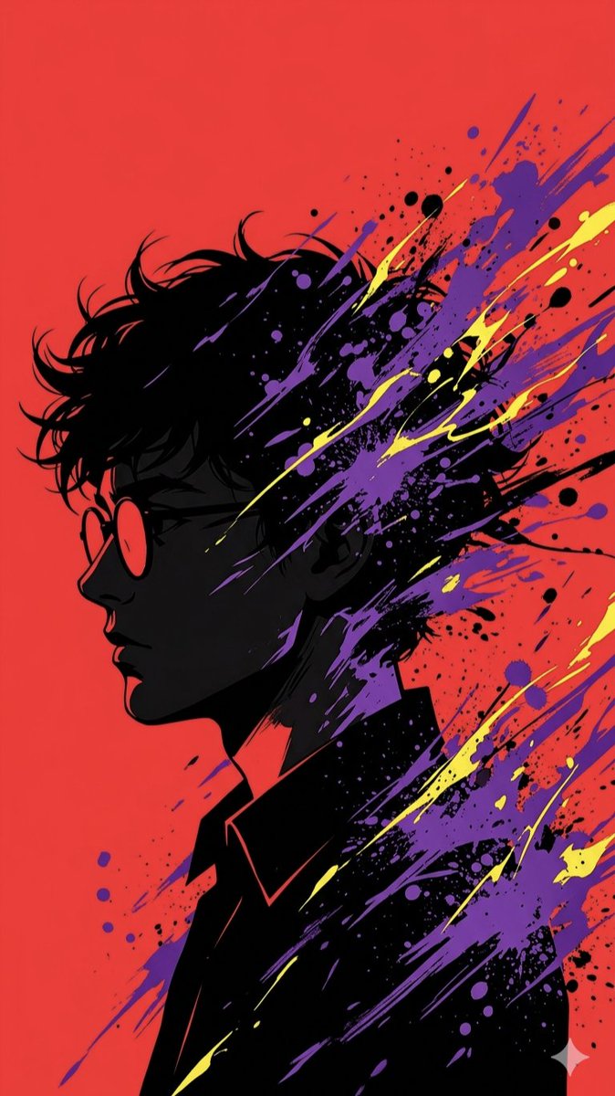 Pop Art Portrait with Paint Splatter