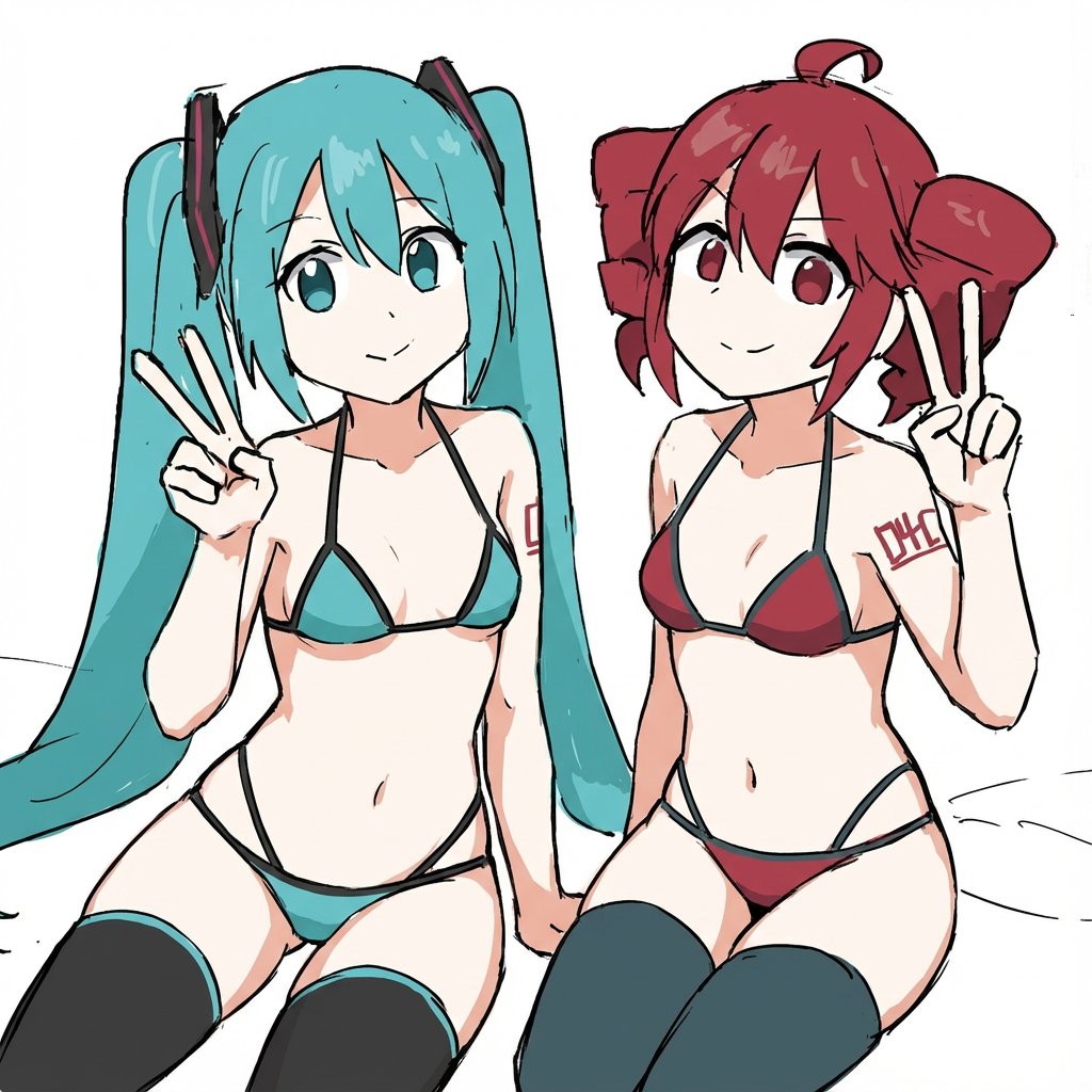 Anime Bikini Outfit Change