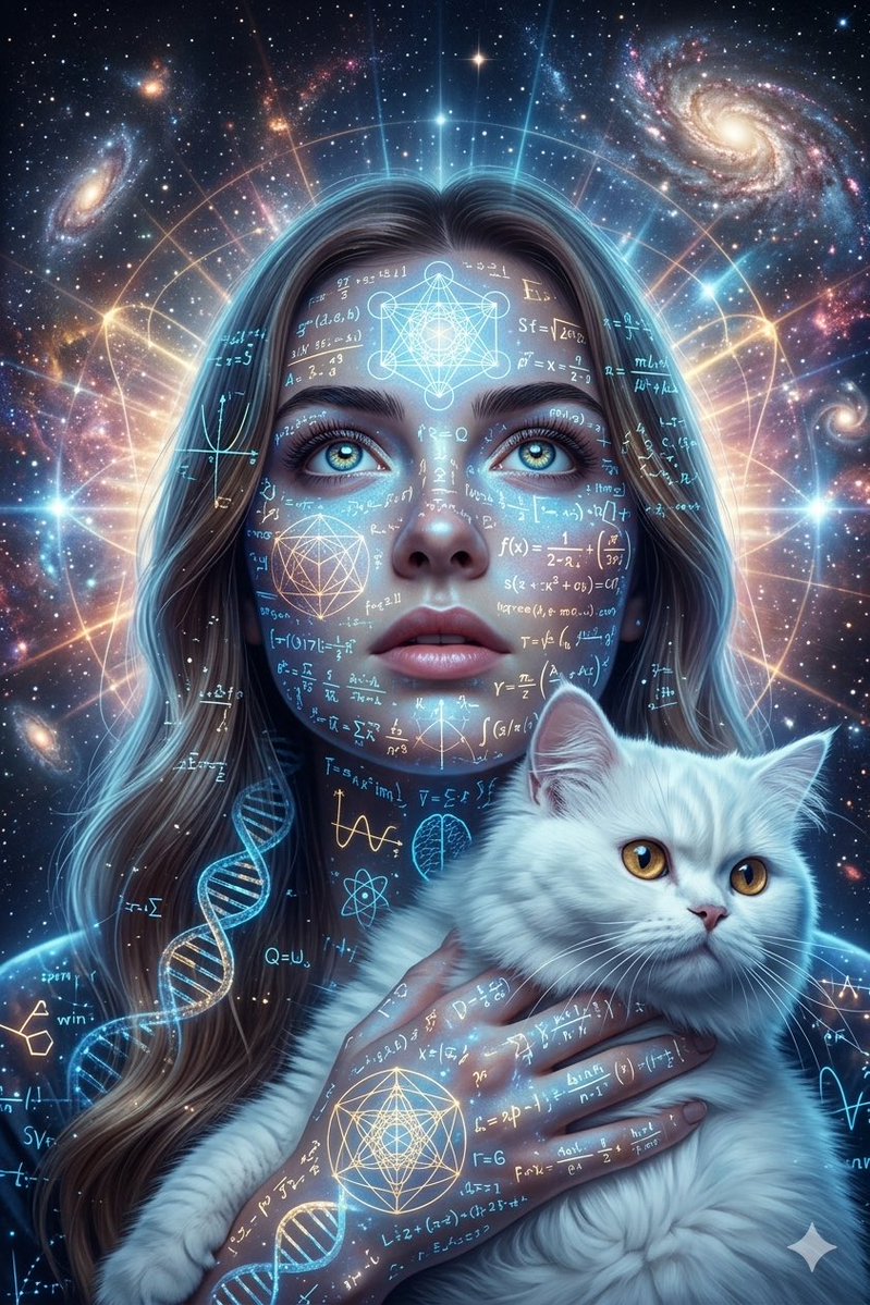 Cosmic Visionary Portrait Digital Art