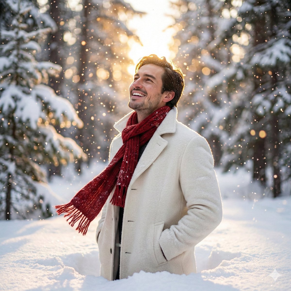 Golden Halo Winter Portrait
