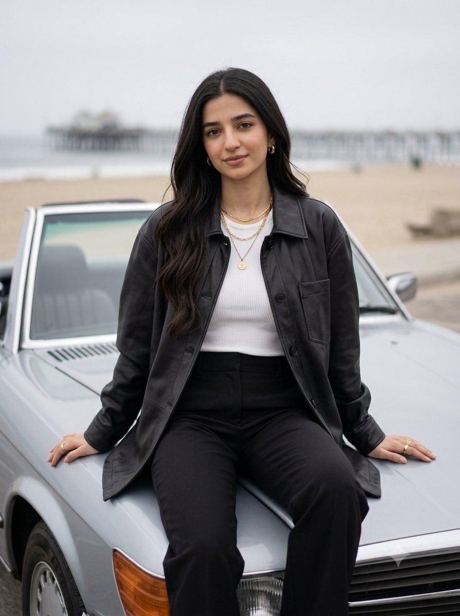 Vintage Car Fashion Portrait