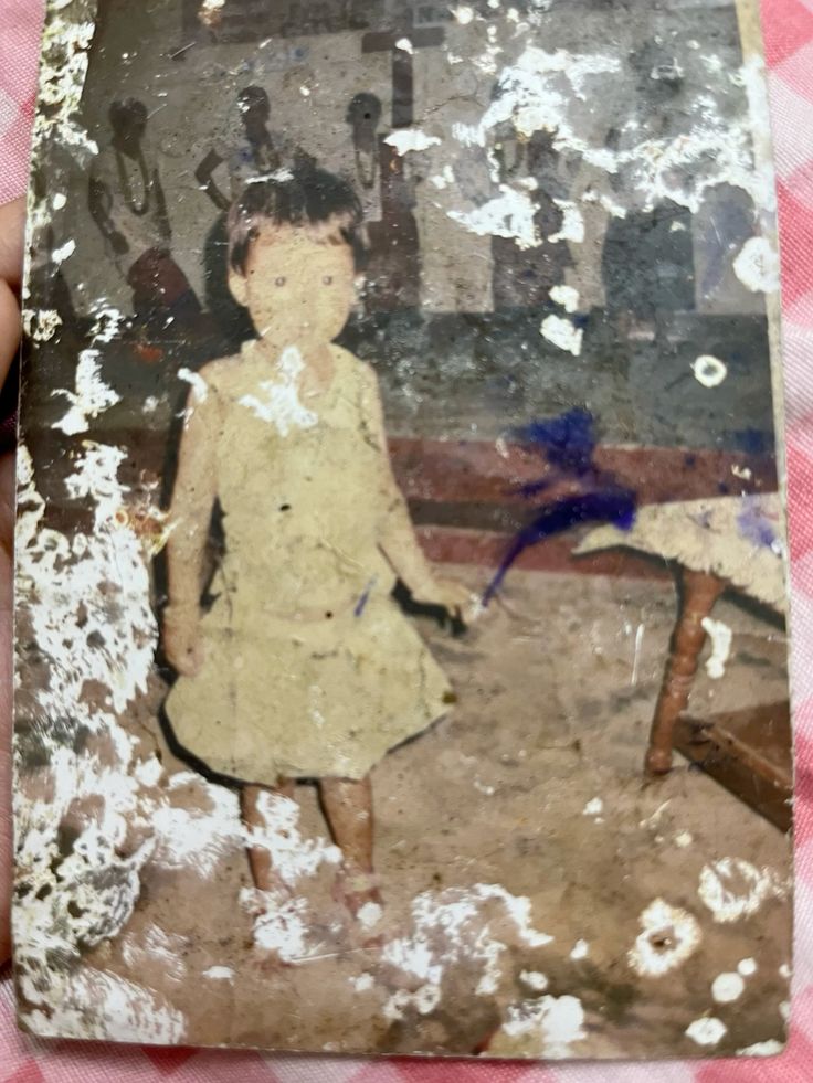 Restored Vintage Portrait of Young Girl