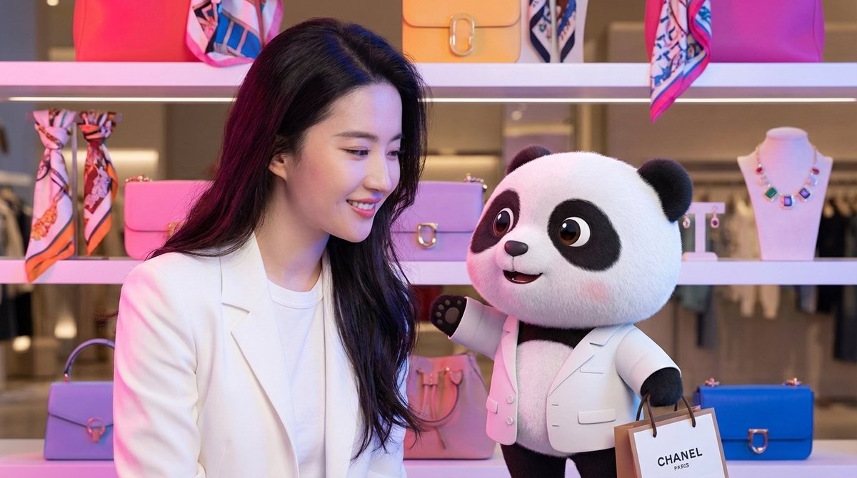 Fashion Model and 3D Mascot