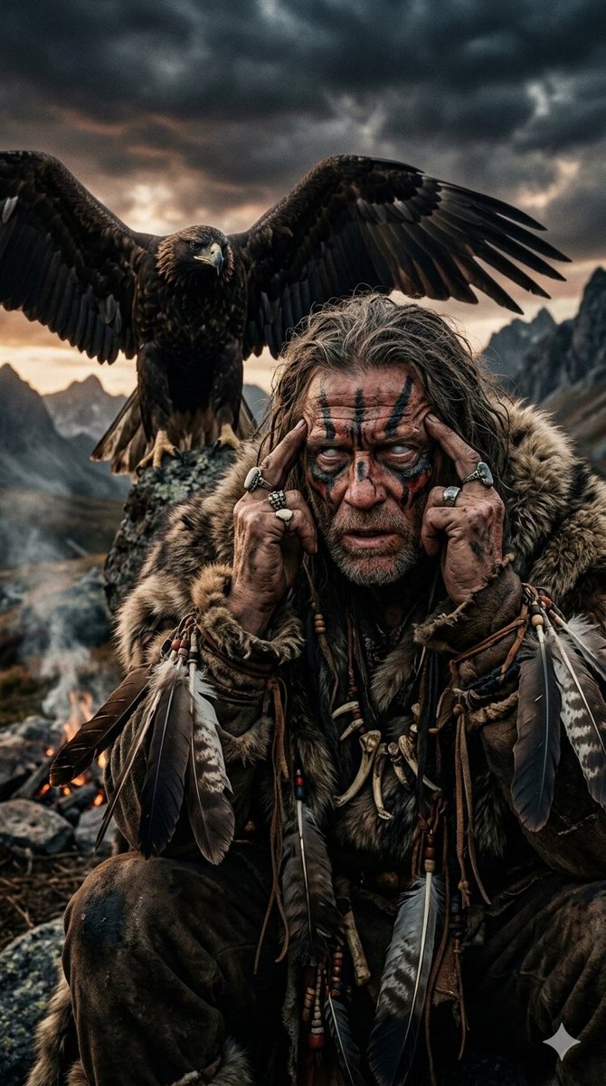 Shaman Bonded with Eagle Spirit