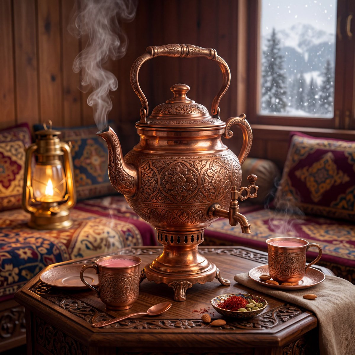 Luxury Kashmiri Samawar Product Photography