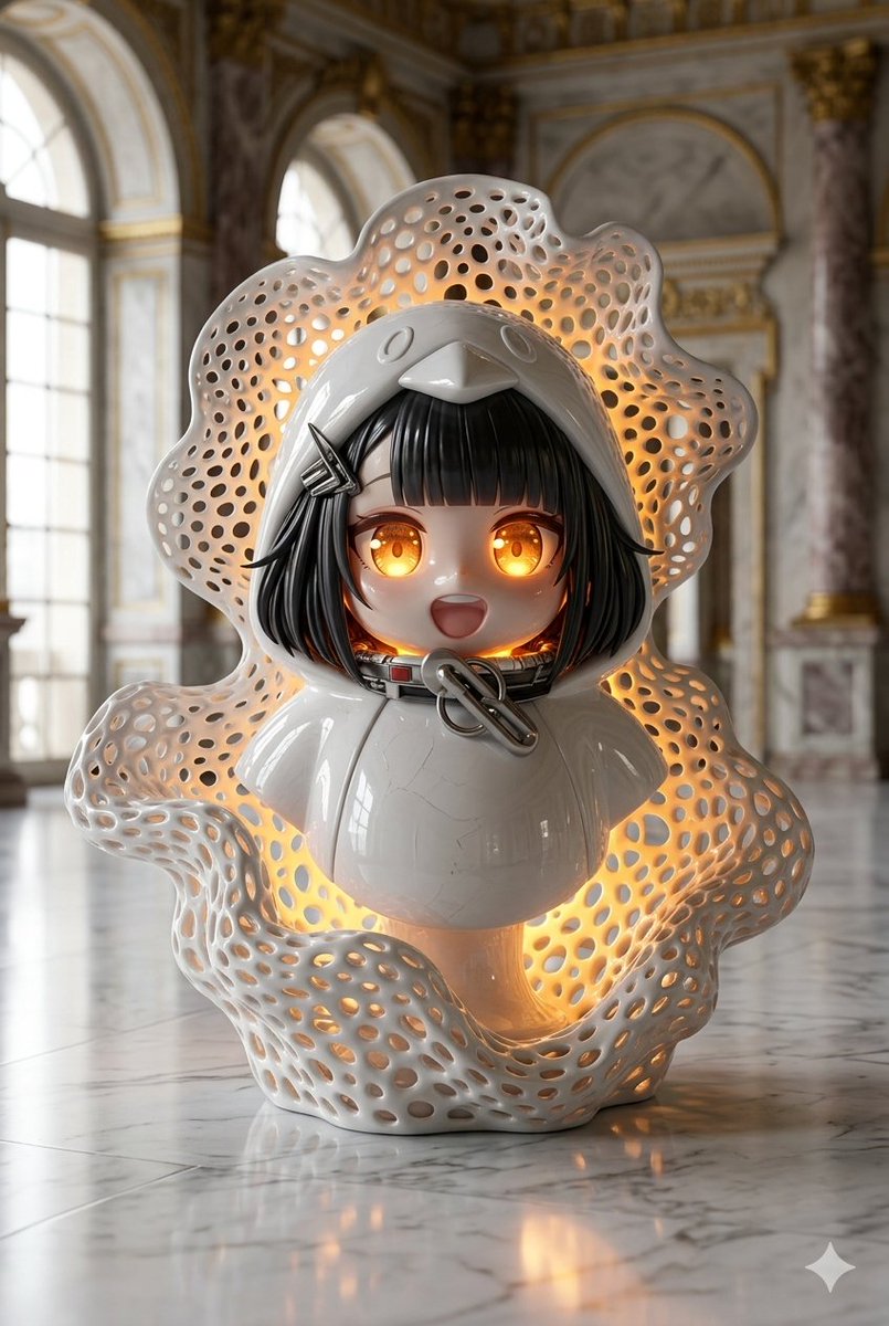 Glossy Porcelain Sculpture Art