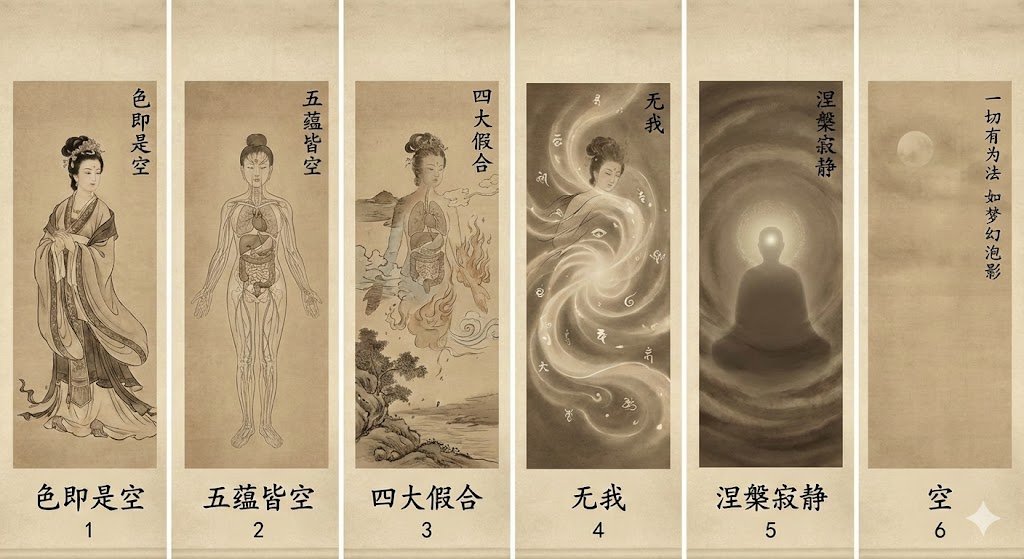 Buddhist Beauty to Emptiness Decomposition