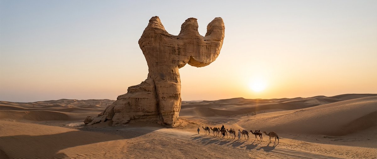 Persian Three Rock Desert Wonder
