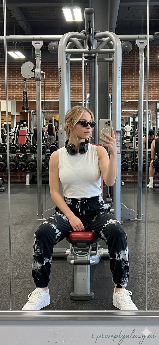 Gym Mirror Selfie Portrait