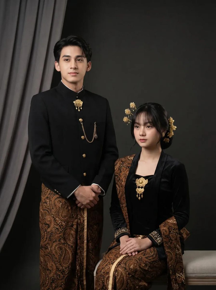 Formal Javanese Couple Studio Portrait