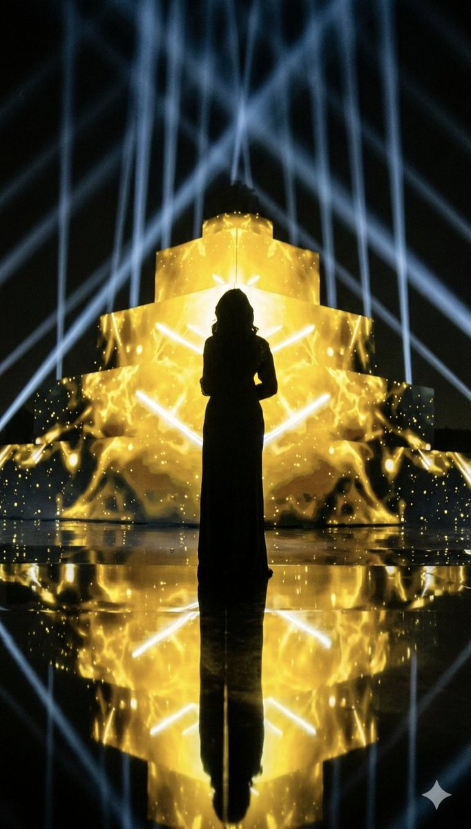 Golden Pyramid Silhouette Stage