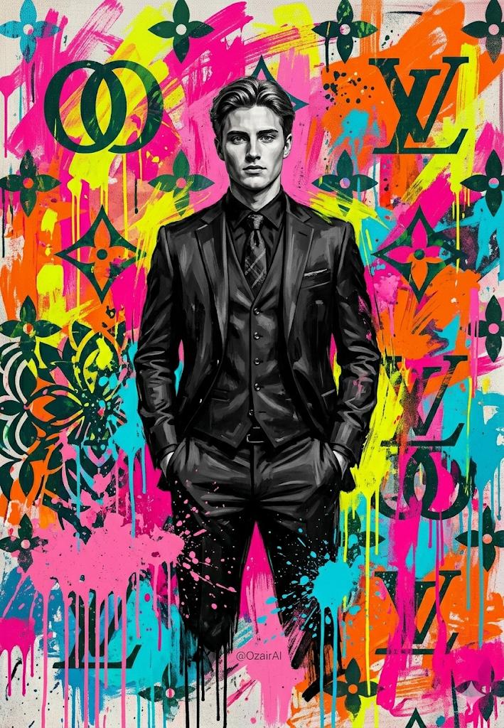 Luxury Street Graffiti Portrait
