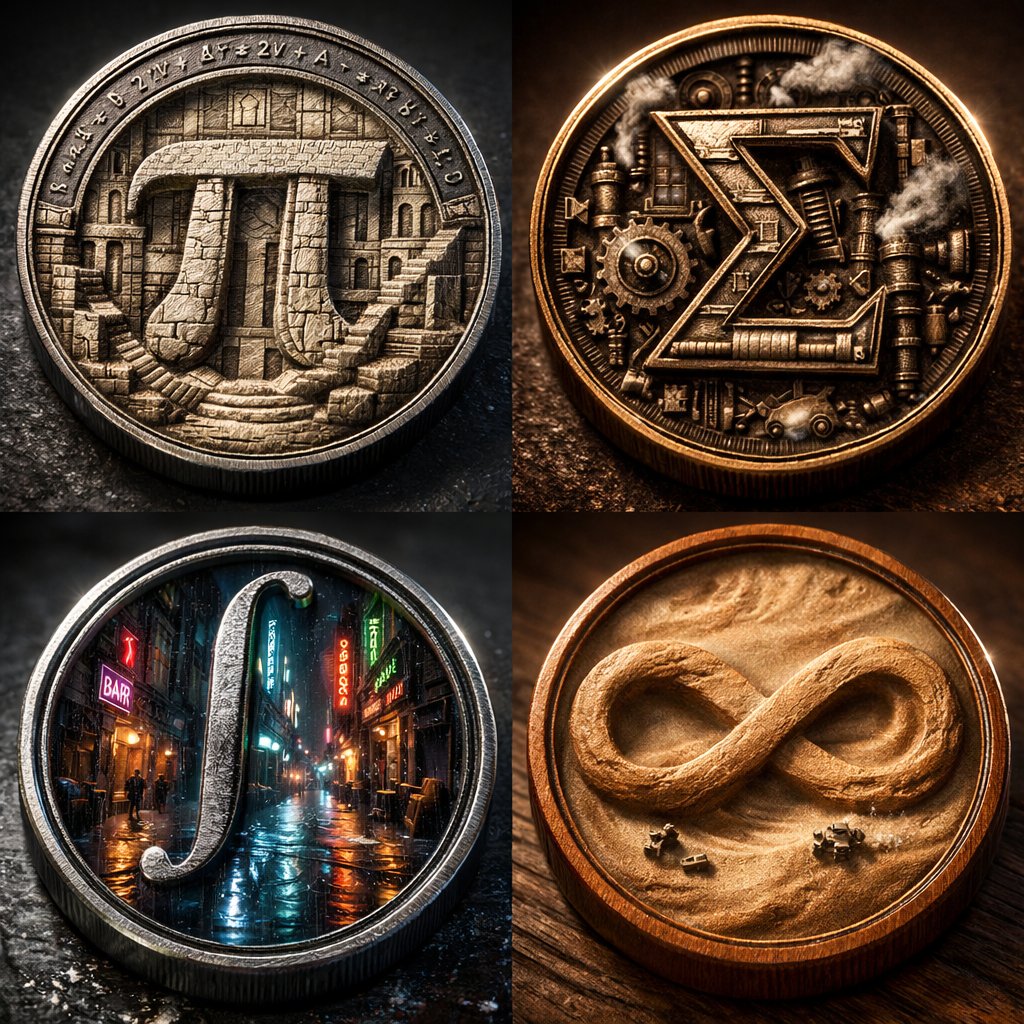 Math Symbols Micro World Reliefs